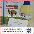 Supply Good Quality albendazole 2.5% suspension for livestock